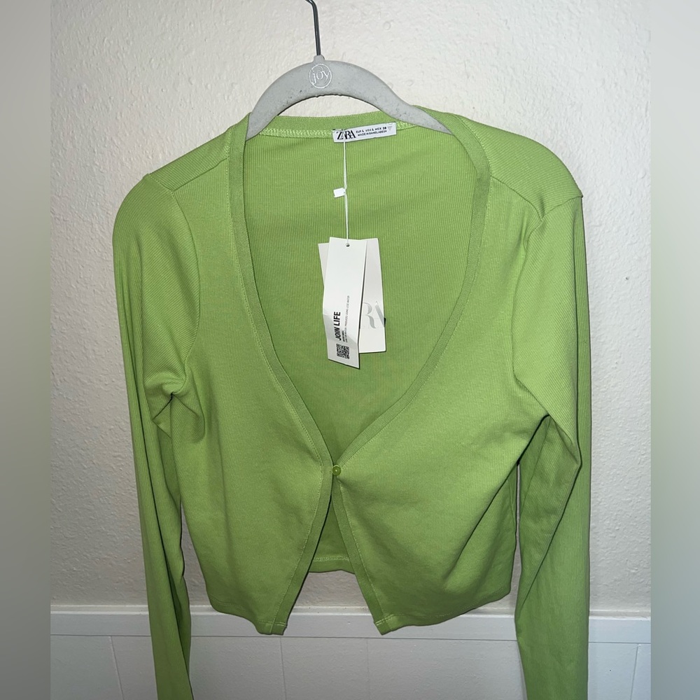 Zara long sleeve neon green